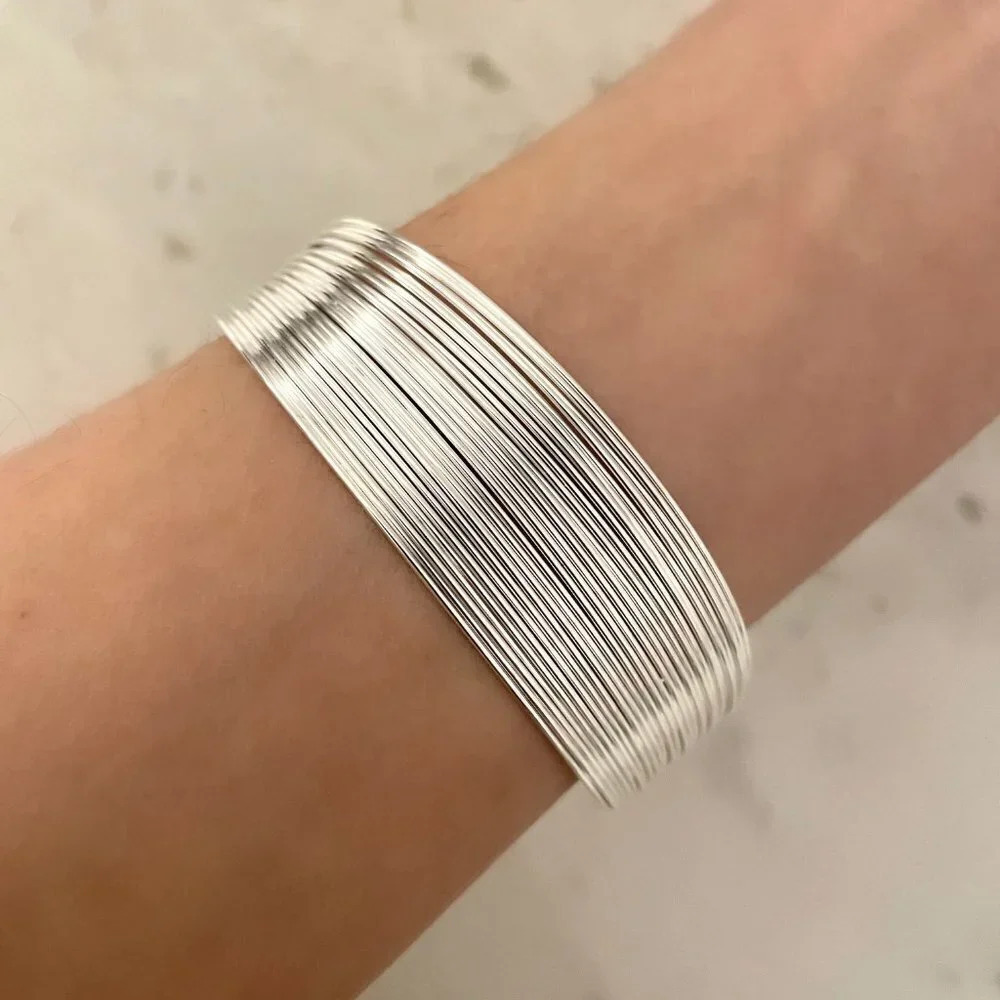 925 Sterling Silver Thick Bracelet Wide Large Cuff Bracelet Bangle Bracelet